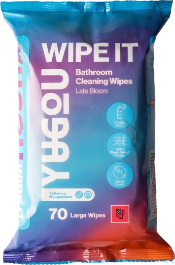 YUGOU WIPE IT Bathroom Cleaning Wipes Late Bloom 70 stk YUGOU WIPE IT Bathroom Cleaning Wipes Late Bloom 70 stk