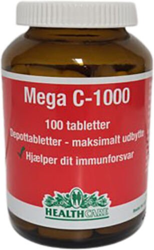 HealthCare Mega C 1000 100 Tabletter HealthCare Mega C 1000 100 Tabletter