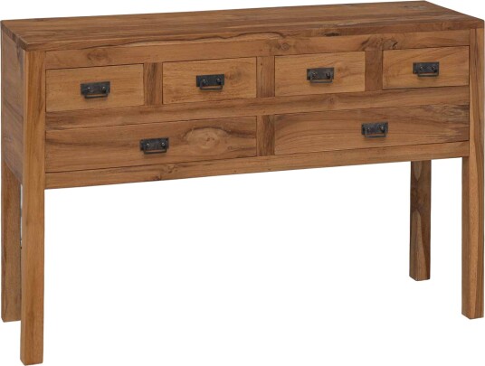 vidaXL Serviesskap Naturlig 110 x 35 x 75,5 cm Massivt Teaktre