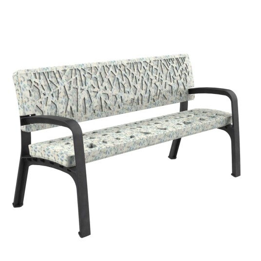 Parkbenk Citymax Solidum Corten Resirkulert 170x83x76cm