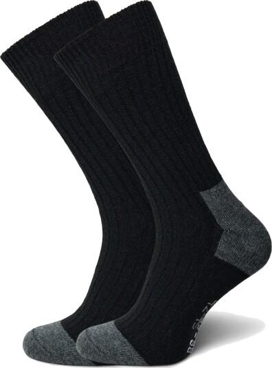 Alpacasocks&Co Merino Cashmere Ribbed Crew 1 Pack Black 42 45