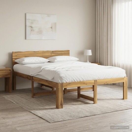 vidaXL Dobbel Sengramme med Hodegjerde ROSTOCK Hvit 160 x 200 cm