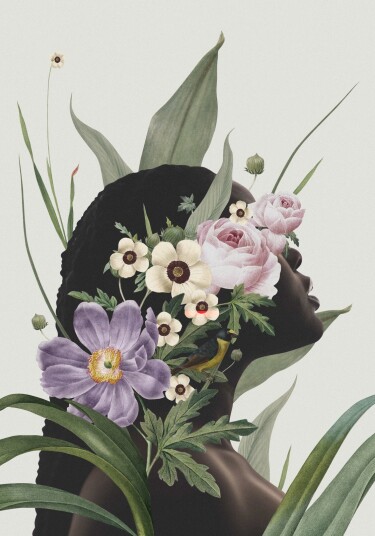 Plakat Blomst Silhuett