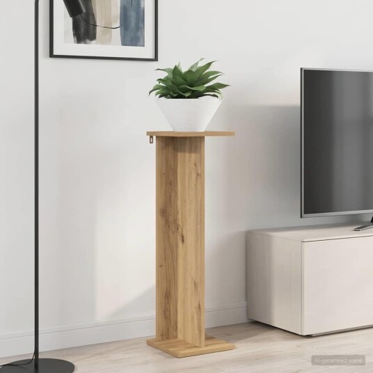 vidaXL Planteholder 2 stk. Artisan eik 25 x 25,5 x 80,5 cm