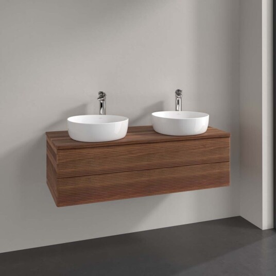 Villeroy & Boch Antao Servantskap med 2 skuffer 120x50x36 cm m/lys Valnøtt Villeroy & Boch Antao Servantskap med 2 skuffer 120x50x36 cm m/lys Valnøtt