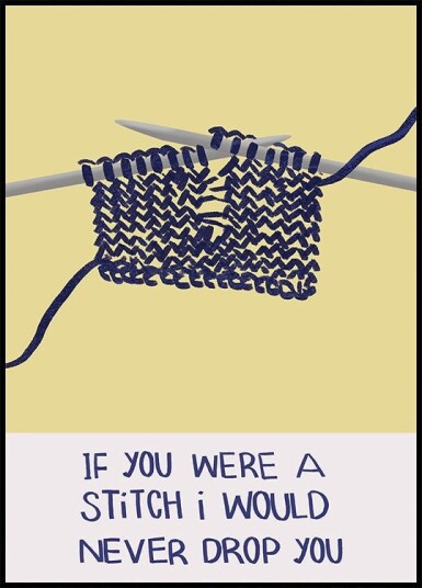 dropped stitches Plakat Plakat / 50x70cm