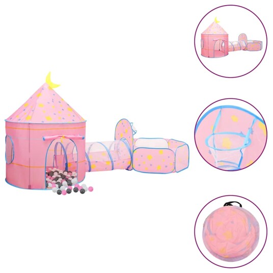 Vidaxl Leketelt med 250 baller rosa 301x120x128 cm Vidaxl Leketelt med 250 baller rosa 301x120x128 cm
