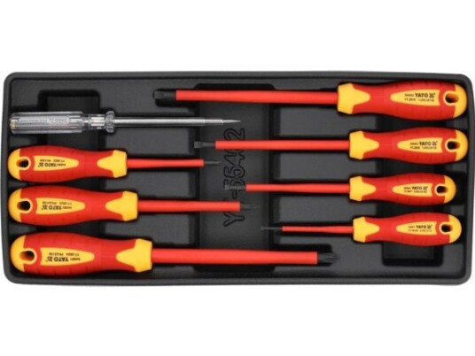 Yato Isolerte Skrutrekkers Set 8 Stk. Innslag Til Skap Yt-55462 Yato Isolerte Skrutrekkers Set 8 Stk. Innslag Til Skap Yt-55462