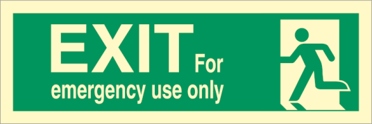 Jo Safety EXIT for emergency use only Etterlysende plast HI150 100 x 300 mm Jo Safety EXIT for emergency use only Etterlysende plast HI150 100 x 300 mm