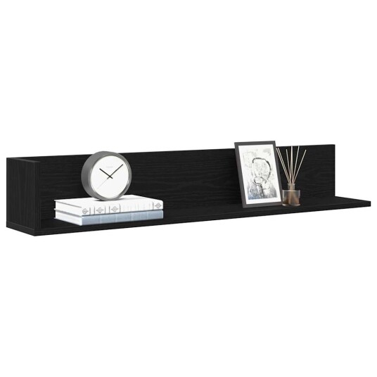 Veggskap 2 stk svart 100x16,5x16,5 cm konstruert tre 8721158650726 Veggskap 2 stk svart 100x16,5x16,5 cm konstruert tre 8721158650726