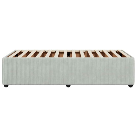 Sengeramme lysegrå 80x200 cm fløyel 8721102698521
