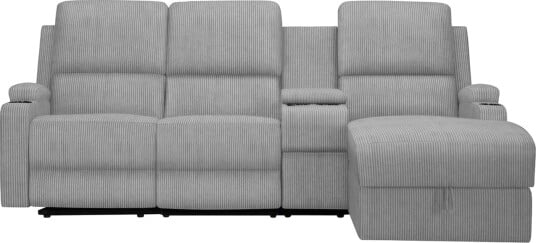 Reclinersofa med hjørne Loft24 Hjørnesofa 3 seter Loft24 Dallas Grå Höger