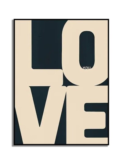 Plakat LOVE Typografi