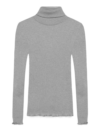 Rosemunde Rwbeatha Silk Ls Rollneck T-Shirt - Grey - XS Rosemunde Rwbeatha Silk Ls Rollneck T-Shirt - Grey - XS