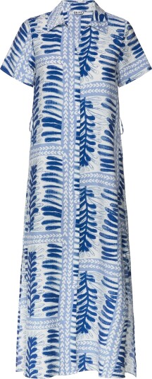 Object Objshelly S/S Re Shirt Midi Dress 145 Blue 40