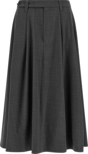 Brunello Cucinelli Dame Skjørt Grå M,
