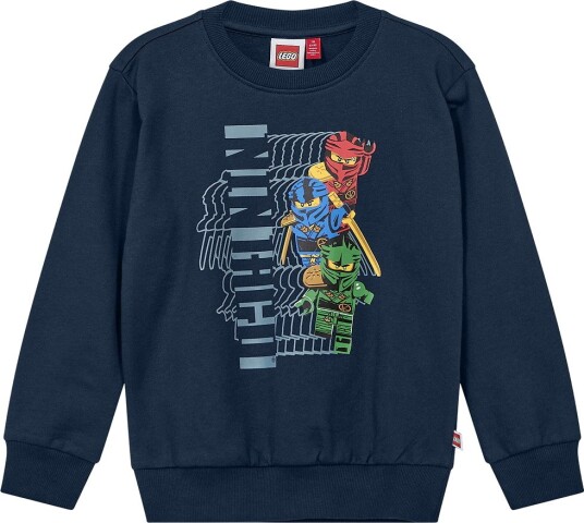 LEGO® Ninjago Collegegenser - LWSian 714 - Navy m. Trykk - LEGO® Wear - 4 år (104) - Collegegenser - Marineblå