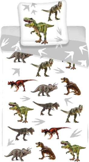 Dinosaur sengetøy voksen   Dinosaur sengesett   100% bomull   Dynetrekk med 2 design