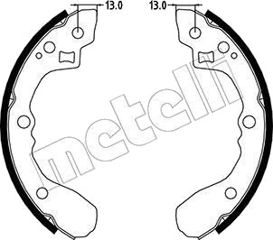 Bremsesko sett METELLI 53 0220 Bremsesko sett METELLI 53 0220