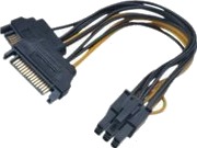 Akasa Strømadapter 15 cm SATA til PCIe 6-Pin Akasa Strømadapter 15 cm SATA til PCIe 6-Pin
