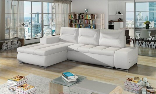 Seksjon Eltap Ottavio 275x180x85 cm Soft 17 Hvit Venstre Seksjon Eltap Ottavio 275x180x85 cm Soft 17 Hvit Venstre