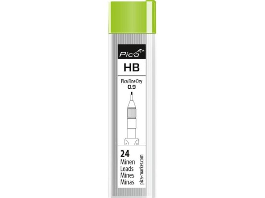 Pica 7030 Grafitt Wkłady 0.9mm HB - 24 stk til Håndverktøy