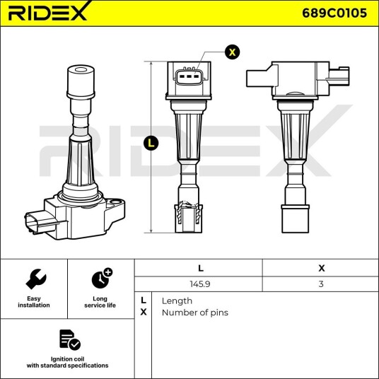Tennspole RIDEX 689C0105