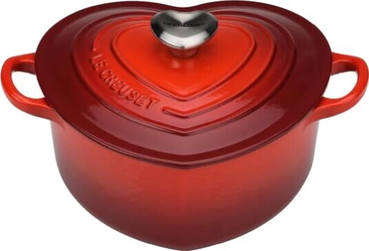 Le Creuset Gryte hjerteformet 2L cerise Le Creuset Gryte hjerteformet 2L cerise