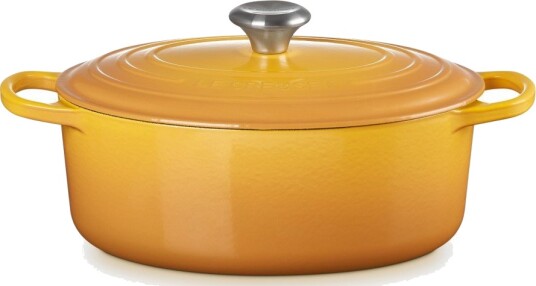 Le Creuset Signature Oval Gryte 27 cm 4,1 L St??pejern Nectar Le Creuset Signature Oval Gryte 27 cm 4,1 L St??pejern Nectar