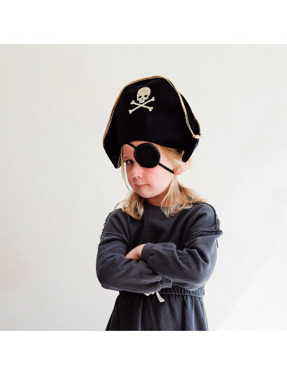 Mimi & Lula Pirate Hat And Eye Pad Black ONE SIZE Mimi & Lula Pirate Hat And Eye Pad Black ONE SIZE