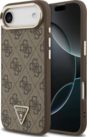 Guess 4G Triangle Logo MagSafe Deksel til iPhone Air Brun/Gull