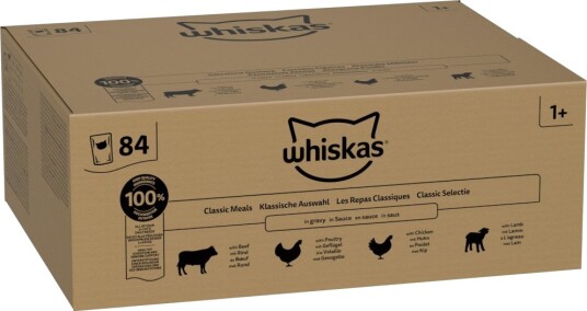 Whiskas Våtfôr Adult 1+ Klassiske Retter I Saus 84 X 85 G