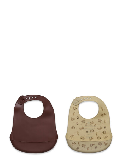 CeLaVi Silicon Bib (2-Pack) - Brown - ONE SIZE