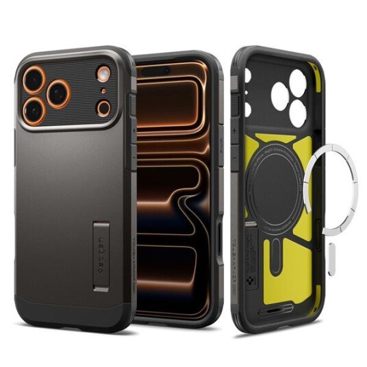 Spigen Tough Armor MagSafe Deksel til iPhone 17 Pro - Gunmetal