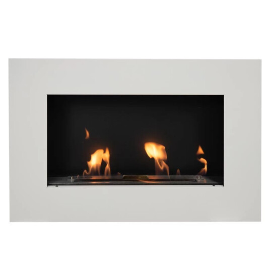 Scandiflames Murus 800 Veggmontert Biopeis Matt hvit Hvit