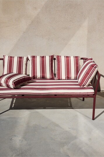 Jotex Putesett Sofa Vinrød stripe MENTON 2234442080