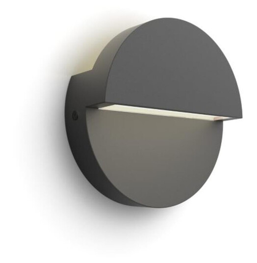 Valor vegglampe utendørs IP44 4,3W 2700 Kelvin - Antrasitt