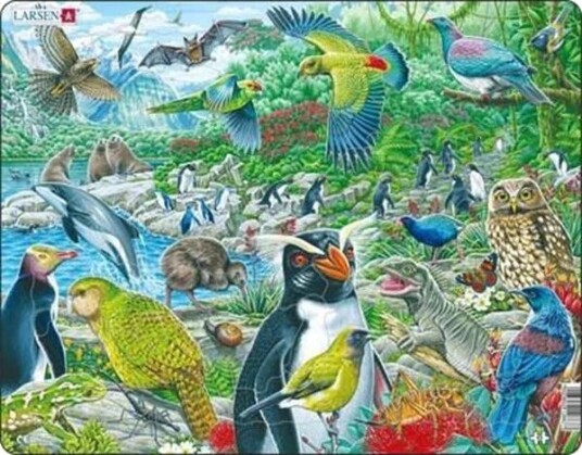 Larsen Puzzles Puzzle Wildlife In New Zealand 53 Pieces Maxi 36.5x28.5 Cm Gulv Larsen Puzzles Puzzle Wildlife In New Zealand 53 Pieces Maxi 36.5x28.5 Cm Gulv