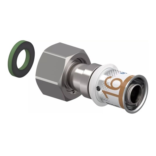 Uponor S Press Plus 1899451 Overgang med løpemutter 16 x 15 mm