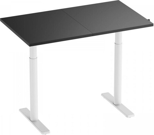 Maxmount Skrivebord Hev Og Senkbart 1200x700mm Sveiv - Hvit/svart