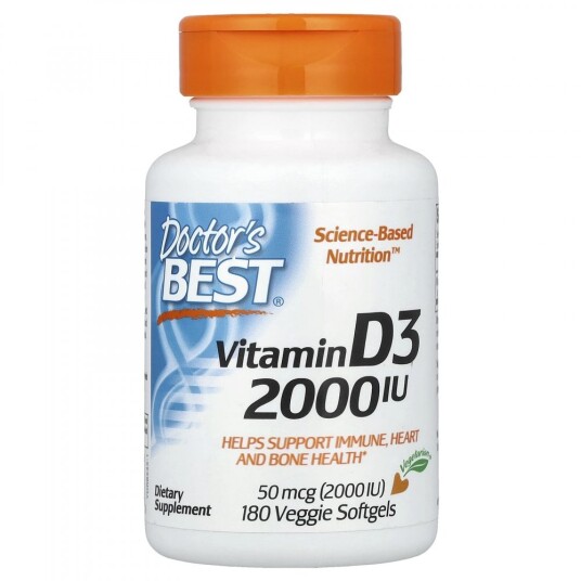 VITAMIN D3 2000 IU 180 soft capsules Doctor"s Best VITAMIN D3 2000 IU 180 soft capsules Doctor"s Best