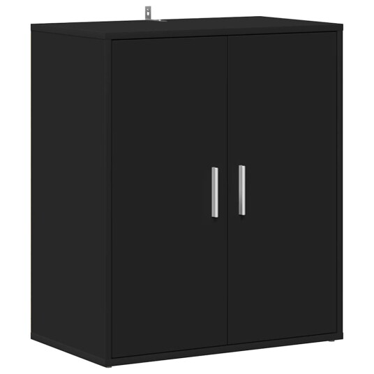vidaXL Skoskap svart 60x35x70 cm sponplate