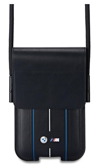 BMW Phone Pouch Blue Stripes Black