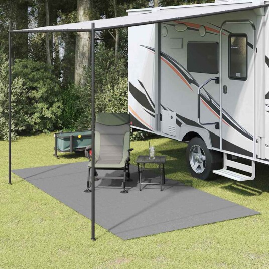 vidaXL Teppe til telt Antrasitt 200 x 200 cm Polyester
