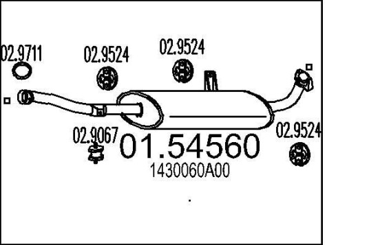 Midtre eksospotte MTS 01.54560 Midtre eksospotte MTS 01.54560