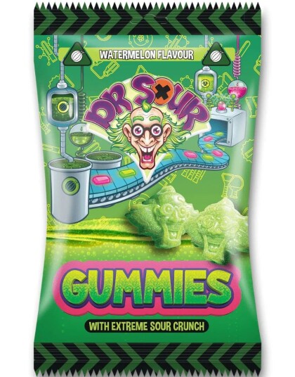 Dr. Sour Gummies Watermelon Sure Vingummibiter med Vannmelonsmak 200 gram