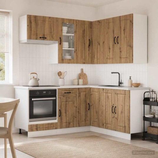 vidaXL Kjøkken enhet KALMAR 8 pcs Artisan eik Konstruert tre