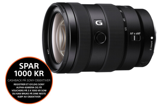 Sony E 16-55mm f/2.8 G Zoomobjektiv for APS-C 67mm Filter Sony E 16-55mm f/2.8 G Zoomobjektiv for APS-C 67mm Filter