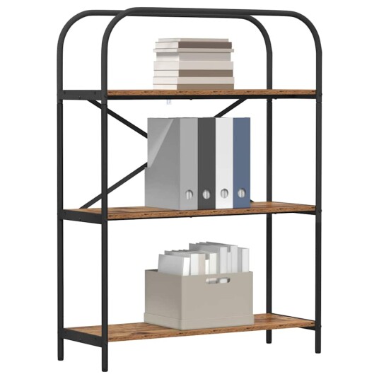 Bokhylle Gammelt tre 80 x 30 x 109 cm Konstruert tre Bokhylle Gammelt tre 80 x 30 x 109 cm Konstruert tre