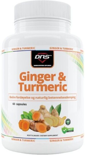 DNS Ginger & Turmeric Ingefær Og Gurkemeie 60 Kapsler